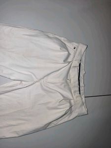 Cream Pleated Trousers