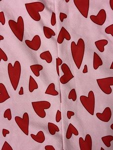 Pink Heart Print Maxi Dress