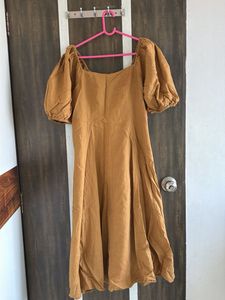 Women's Trendy Puff Sleeve Midi Dress