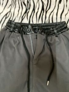 Stylish Dark Grey Wide-Leg Pants