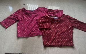 COMBO Pack of 2 Silk Blend Blouses