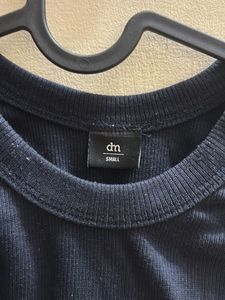 Desi Minimals Navy Cropped Tank Top