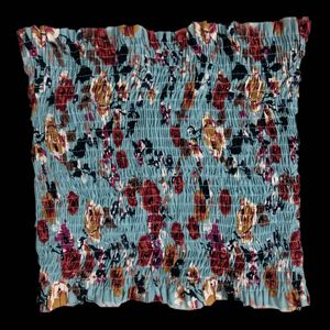 Floral Smocked Bustier Top