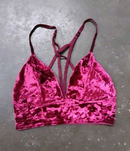 Crushed Velvet Bra