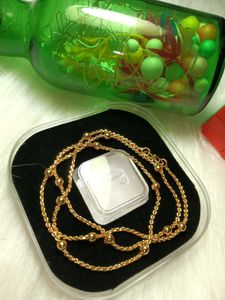 Gold Beads Chain  (Pack Of 2)