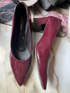 Chic Maroon Patent Heels