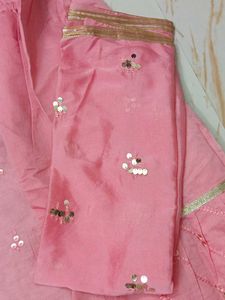 Elegant Pink Embellished garara Set