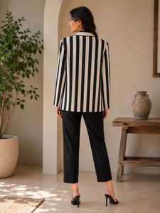 Chic Striped Blazer