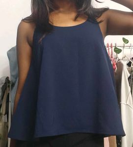 Navy blue cape top