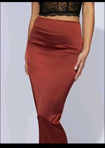 Satin Midi Skirt