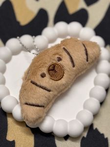 Cute Croissant Plush Keychain