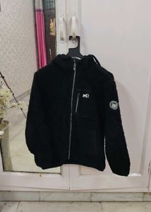 Black Fleece Hoodie Jacket