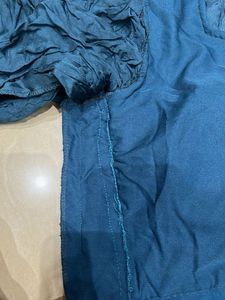 Teal Blue Lehenga Choli with Netting