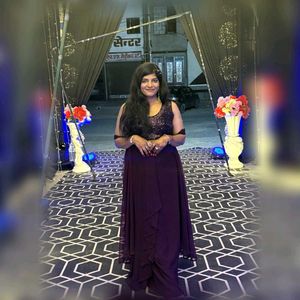“Midnight Plum – Elegant 3 Piece Party Wear Set”