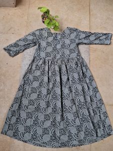 Flared Green Kurta