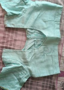 sky blue saree