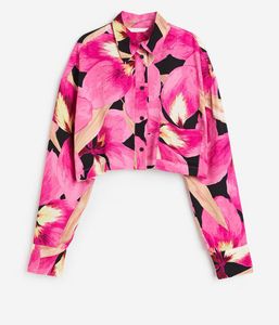 HnM Cropped satin Shirt