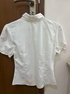 coquette Elegant White Ruched top
