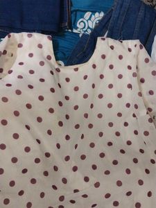 White Polka Dot Kurta