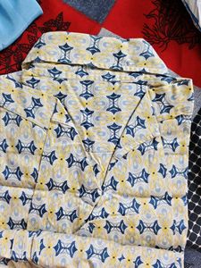 (ganpati offer) Retro Print Button-Up Shirt