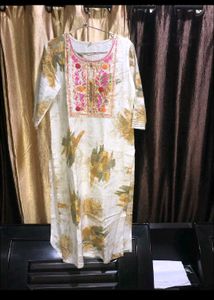 Elegant Embroidered Kurta with dupata