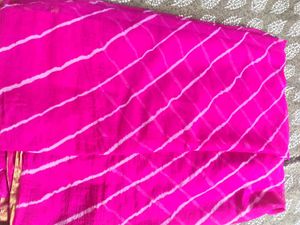 Vibrant Pink lahariai Saree