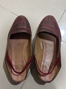 Stylish Maroon Faux Leather Loafers