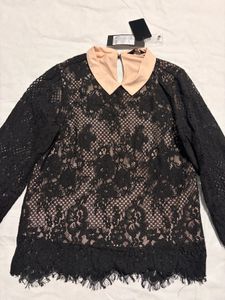 Max Collared Lace Top