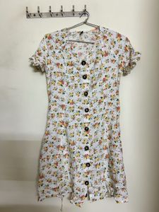 Floral Print Button-Up Dress
