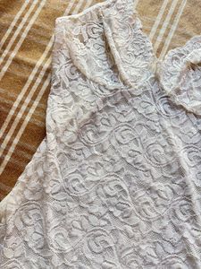 White sheer Dress