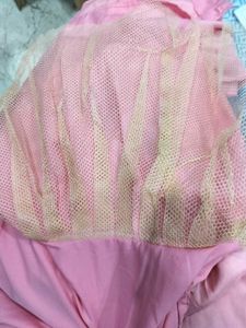 Elegant Pink Embroidered Gown