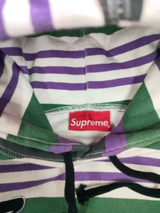 Vintage Supreme Striped Hoodie