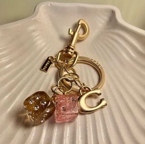 Coach Dice Charm Keychain