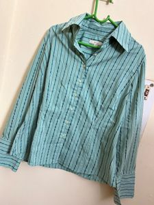 Striped Button-Up Shirt