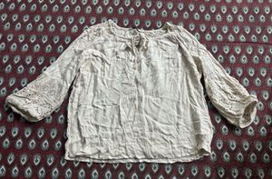 Boho Eyelet Sleeve Blouse