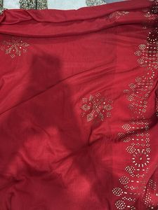 Red Saree with blouse