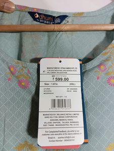 Sea Green Printed Casual Kurta (Women)