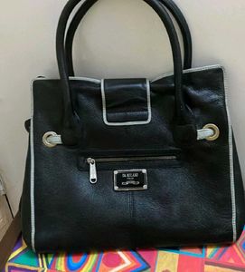 Stylish Black Leather Handbag