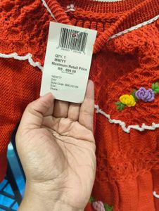 Charming Red Knit Dress