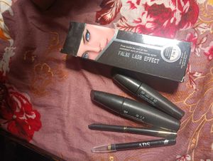 3-in-1mascara, liquid eyeliner,eyebrow pencil