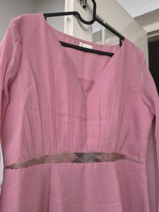 Elegant Pink Maxi Dress, Mish from Nykaa, Size L