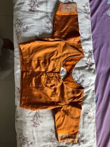 Purple Silk Saree with Princess cut blouse