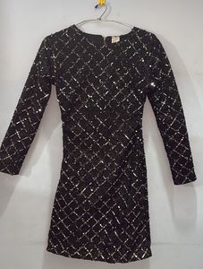 Sparkly Black Sequin Dress