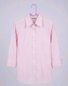 Pink Striped Button-Up Shirt