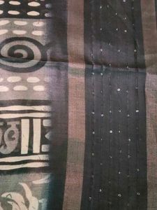 Elegant Grey Floral Saree.it is New Saree..