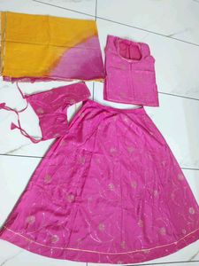 rajputi suit .Beautiful Pink Lehenga Choli with Du