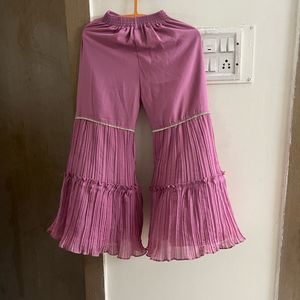 Elegant Tiered Kurta Set with Palazzo Pants