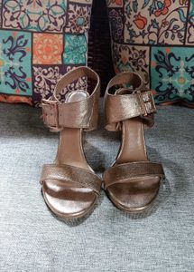 Stylish Rose Gold Strappy Heels