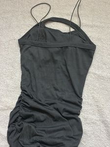 Chic Ruched Halter Neck Dress