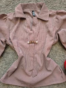 Korean Puffed Sleeve Top